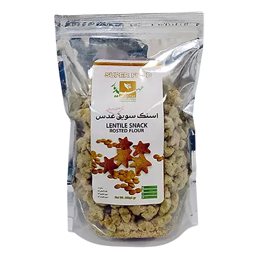 اسنک سویق عدس آرد کامل تفت داده شده پاکتی 100 گرمی مهدیار